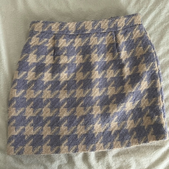 Forever 21 Dresses & Skirts - Forever 21 Houndstooth Light Pink and Purple Mini Skirt Size Medium